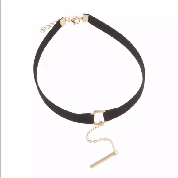 Black Boho choker necklace - Picture 3 of 3